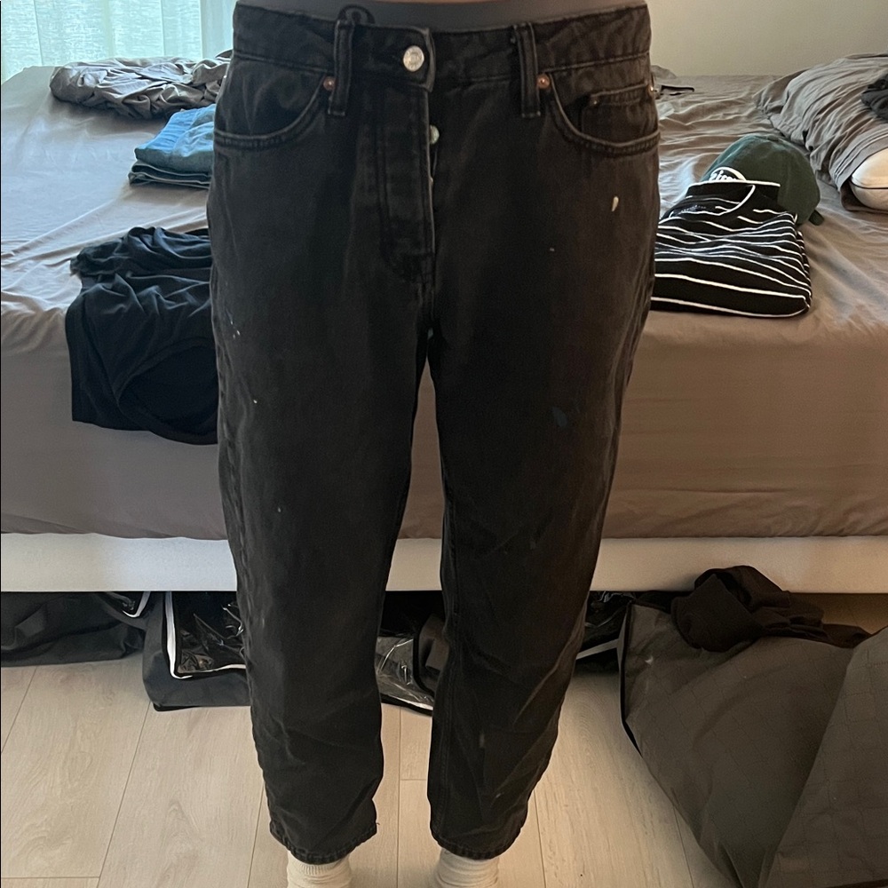 Topman Black Relaxed Jeans